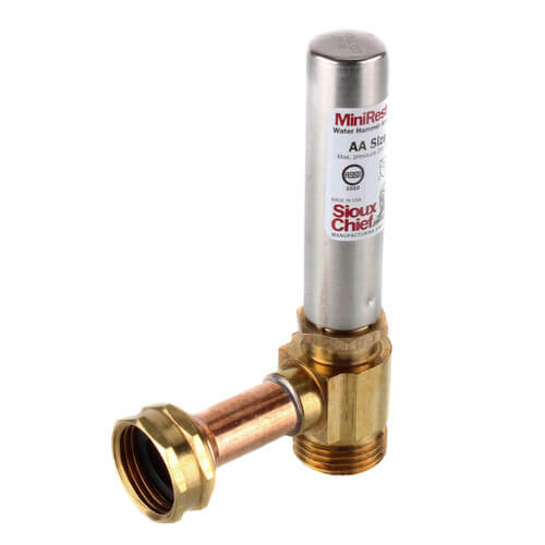660 h sioux chief 660 h mini rester water hammer arrestor 3 4 quot f swivel hose thread x 3 4 660 h sioux chief 660 h mini rester water hammer arrestor 3 4 quot f swivel hose thread x 3 4