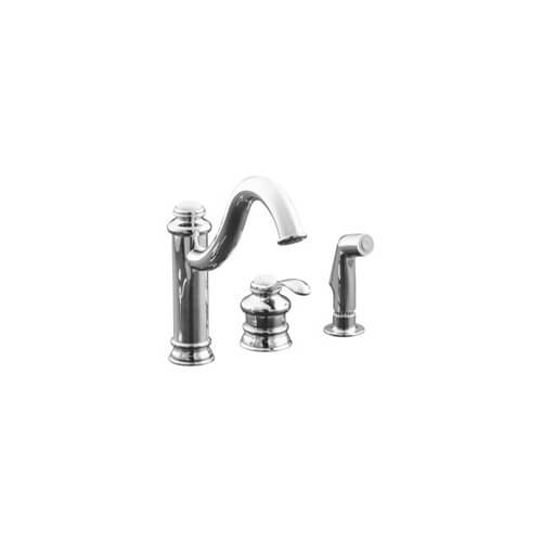 K12185CP Kohler K12185CP Fairfax singlecontrol remote valve kitchen sink faucet with