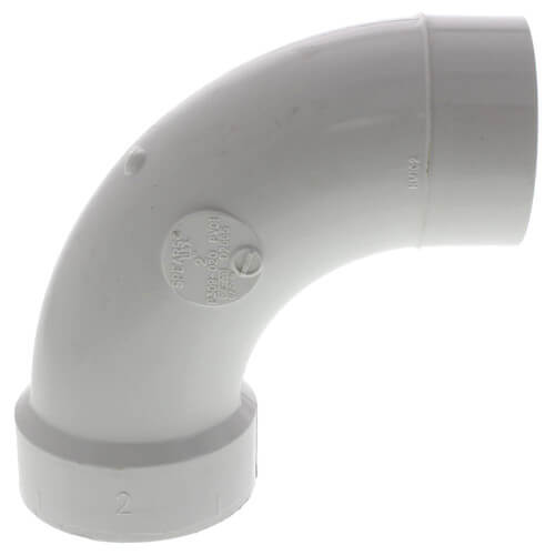 P309030 Spears P309030 3" PVC DWV Long Sweep 90° Street Elbow